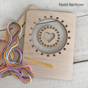 Pastel Rainbow Personalized Heart Sign Craft Kit – Nursery Decor, Gifting, Kids Sewing Project