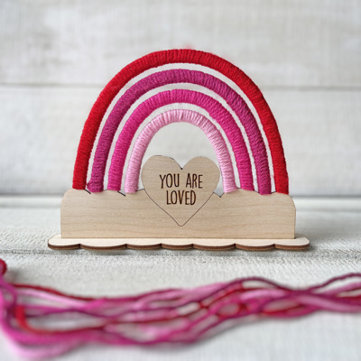  Valentine’s Day Rainbow Craft Kit - Stand Included