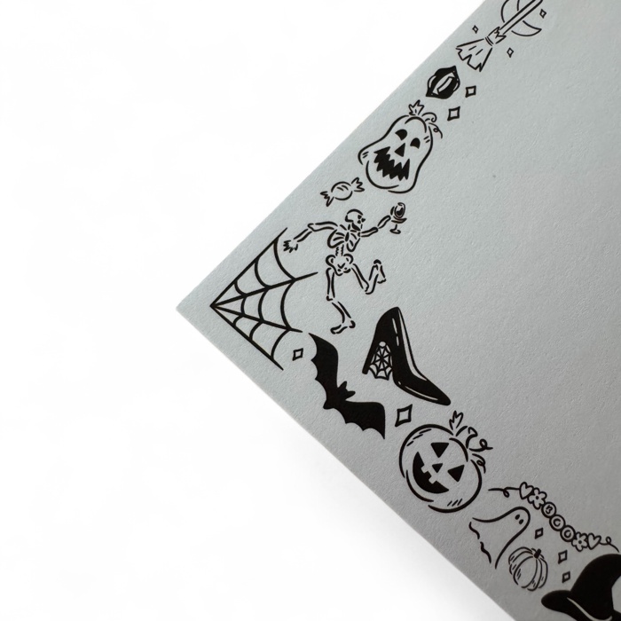 Ghost, Creepy Halloween Party 5x7” Notepad