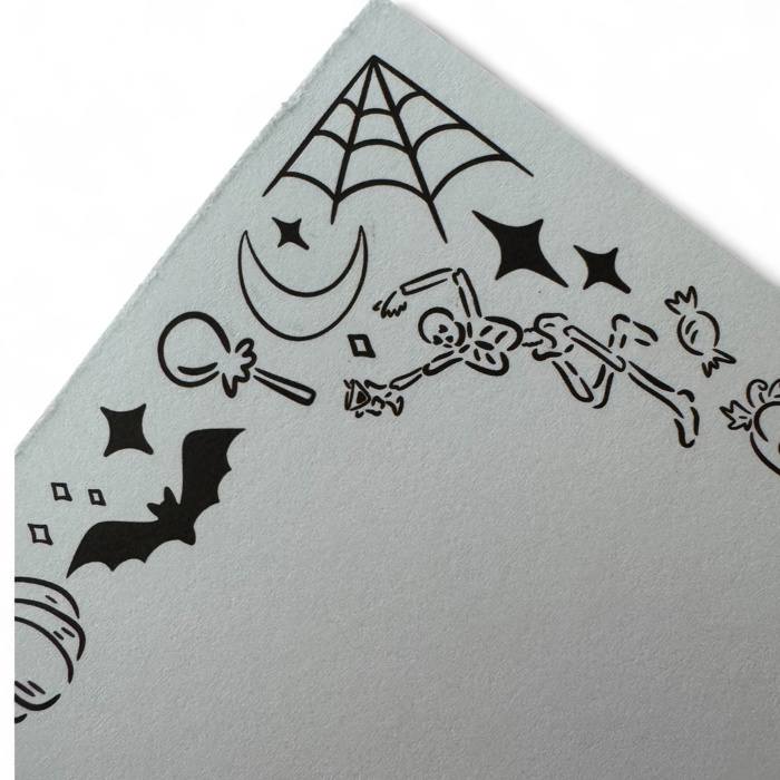 Ghost, Creepy Halloween Party 5x7” Notepad