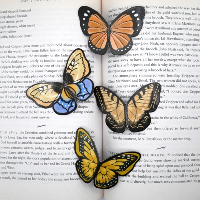 Magnetic Butterfly & Moth Bookmarks (Set of 3)