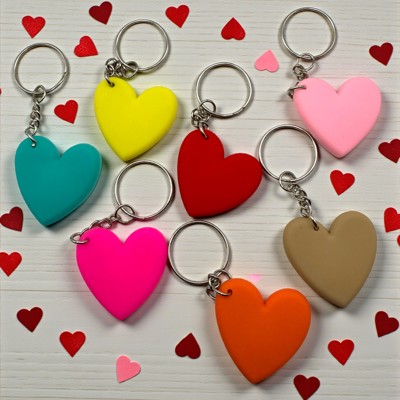 Valentine's Day Colorful Heart Keychain and Bag Charm 