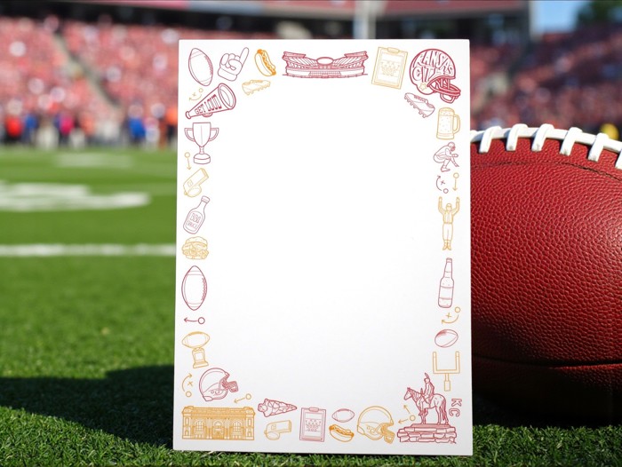 Kansas City Chiefs Football Notepad: Great For Gifts!