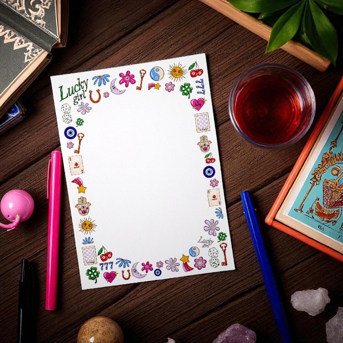 Lucky Girl Good Luck Charms 5x7" Notepad
