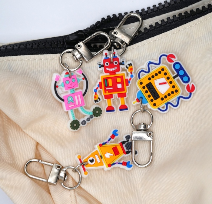 Colorful Robot Keychain & Bag Charm