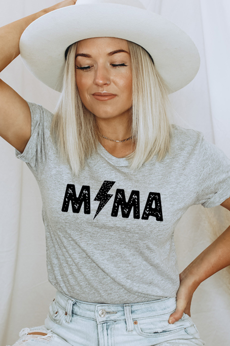 Rockin Mama Graphic Tee, Mom T-shirt, Bella Canvas