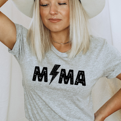 Rockin Mama Graphic Tee, Mom T-shirt, Bella Canvas