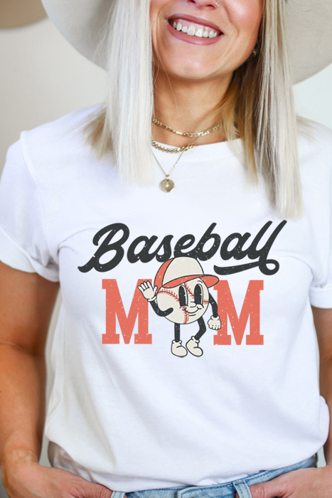 Baseball Mom Graphic Tee, Bella Canvas Brand, Sports Tee