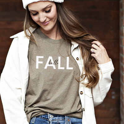 Hello Fall Graphic Tee, Bella Canvas Tee