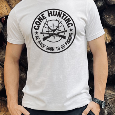 Gone Hunting Graphic Tee, Men's Shirt