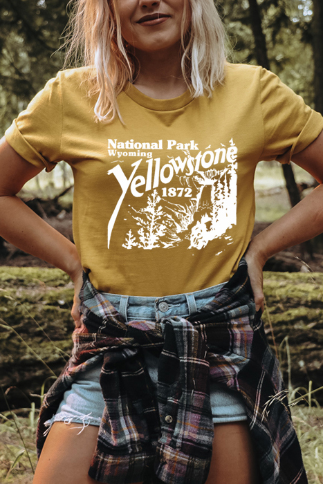 National Park Graphic Tee, Yellowstone Graphic Tee, Great Outdoors Tee