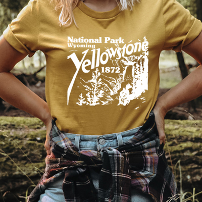 National Park Graphic Tee, Yellowstone Graphic Tee, Great Outdoors Tee