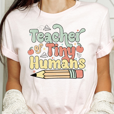 Teacher Of Tiny Humans Graphic Tee, Bella Canvas Tee, Teacher Shirt