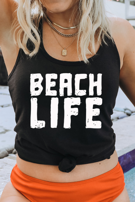 Beach Life Tank, Summer Tank, Racerback Tank