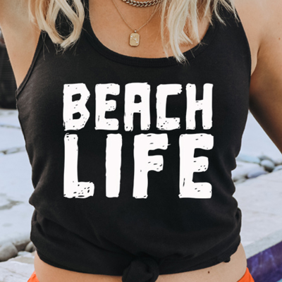 Beach Life Tank, Summer Tank, Racerback Tank
