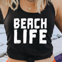  Beach Life Tank, Summer Tank, Racerback Tank