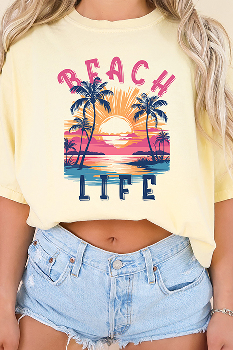 Beach Life Comfort Color Tee
