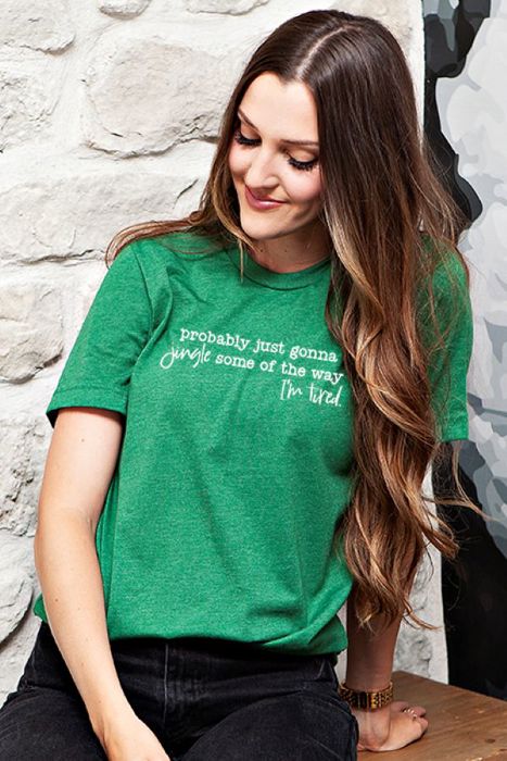 Jingle Some Of The Way Graphic Tee, Christmas Tee, Bella Canvas