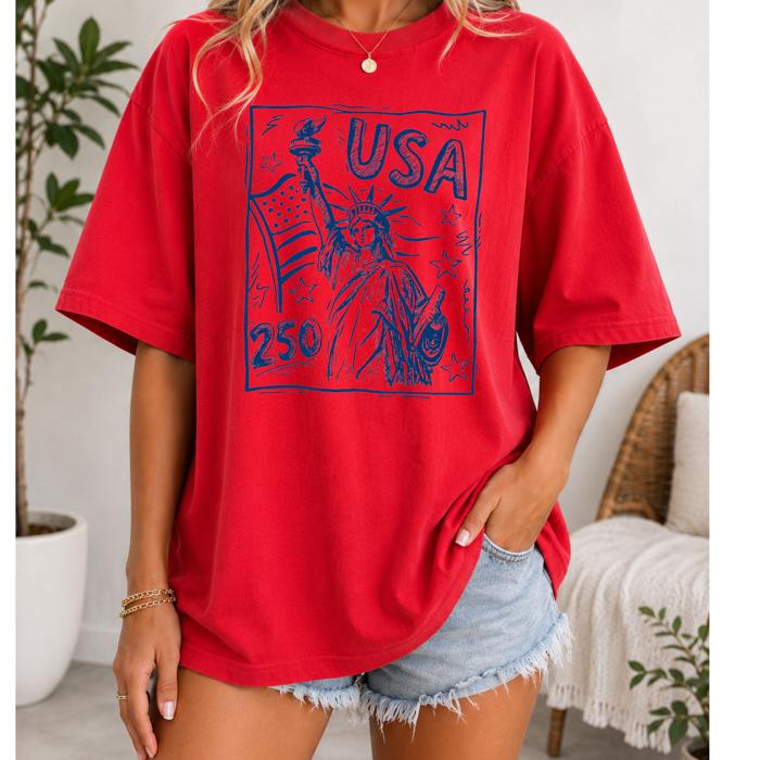 USA Liberty Graphic Tee, Comfort Color Tee