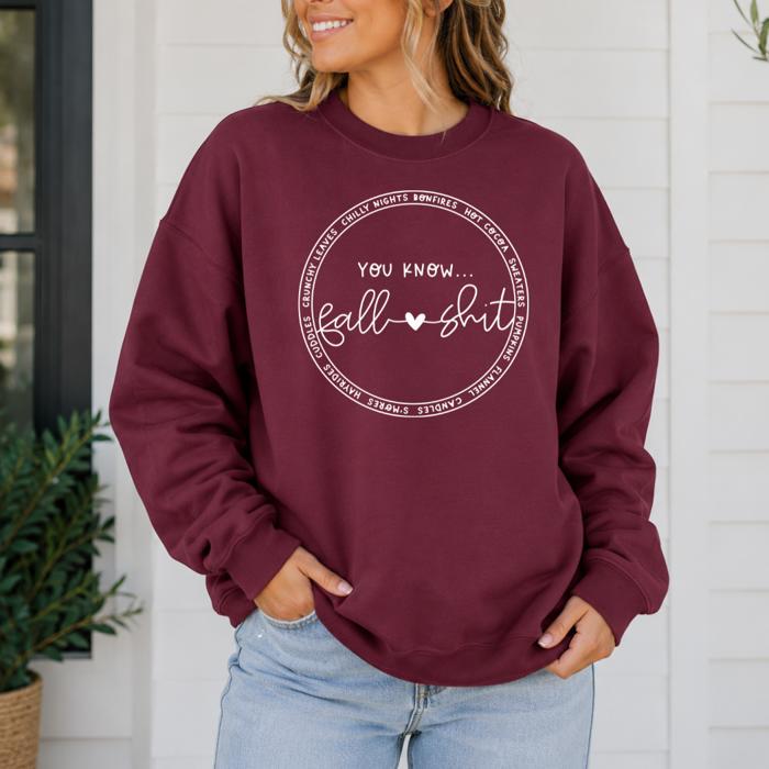 Fall Shit Sweatshirt, Funny Fall Sweatshirt, Cozy Autumn Crewneck, Pumpkin Season Sweatshirt