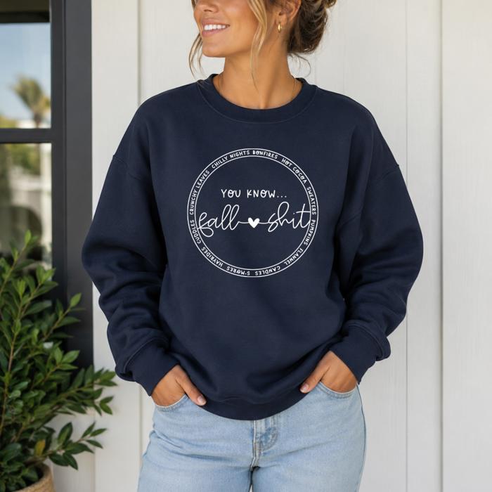 Fall Shit Sweatshirt, Funny Fall Sweatshirt, Cozy Autumn Crewneck, Pumpkin Season Sweatshirt