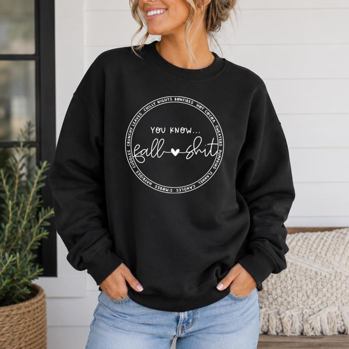 Fall Shit Sweatshirt, Funny Fall Sweatshirt, Cozy Autumn Crewneck, Pumpkin Season Sweatshirt