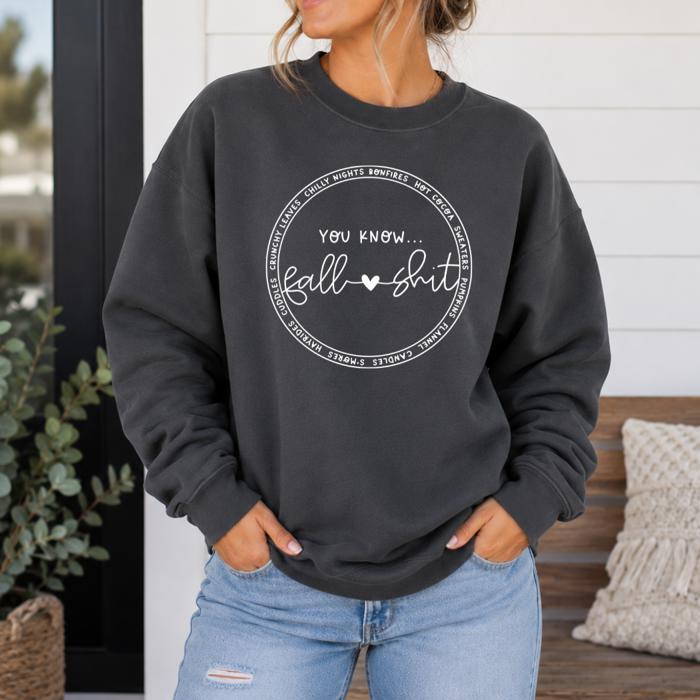 Fall Shit Sweatshirt, Funny Fall Sweatshirt, Cozy Autumn Crewneck, Pumpkin Season Sweatshirt