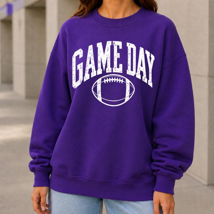 Game Day Sweatshirt, Football Crewneck, Team Spirit Shirt, Tailgate Outfit, Unisex Sports Sweatshirt