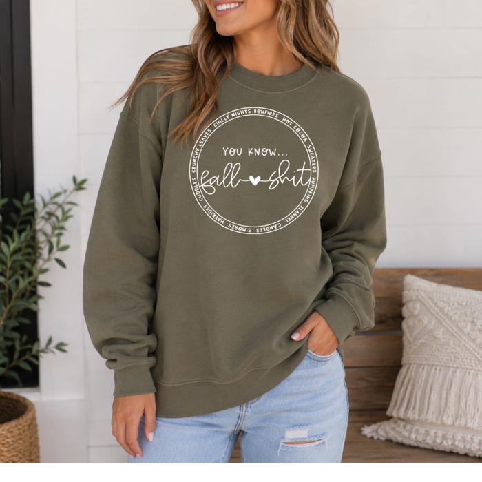 Fall Shit Sweatshirt, Funny Fall Sweatshirt, Cozy Autumn Crewneck, Pumpkin Season Sweatshirt