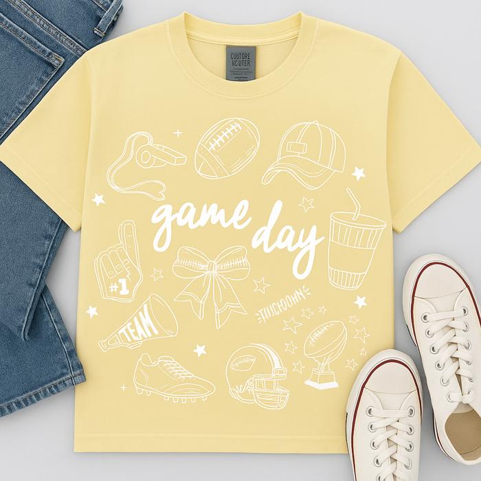 Game Day Football Tee, Comfort Color Tee