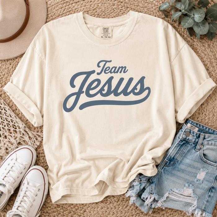 Christian Shirt, Team Jesus Tee, Comfort Colors Tee