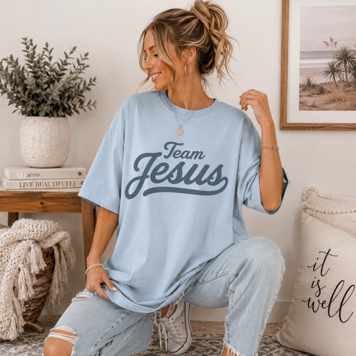 Christian Shirt, Team Jesus Tee, Comfort Colors Tee