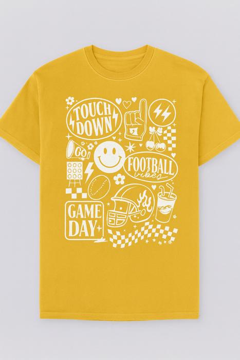 Game Day Vibes Oversized Tee, Comfort Color Tee