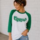  Cougars Raglan Baseball Tee, Game Day Shirt, School Spirit 3/4 Sleeve Tee, Unisex Team Shirt
