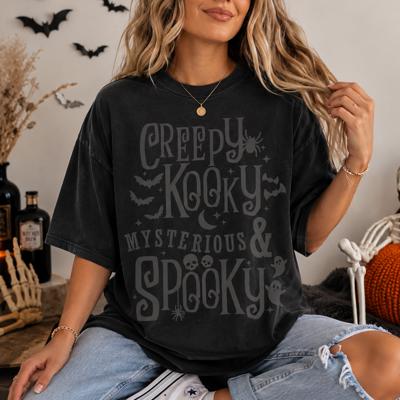 Creepy Kooky Mysterious & Spooky Halloween Shirt, Comfort Colors Halloween Tee, Vintage Spooky Graphic Tee