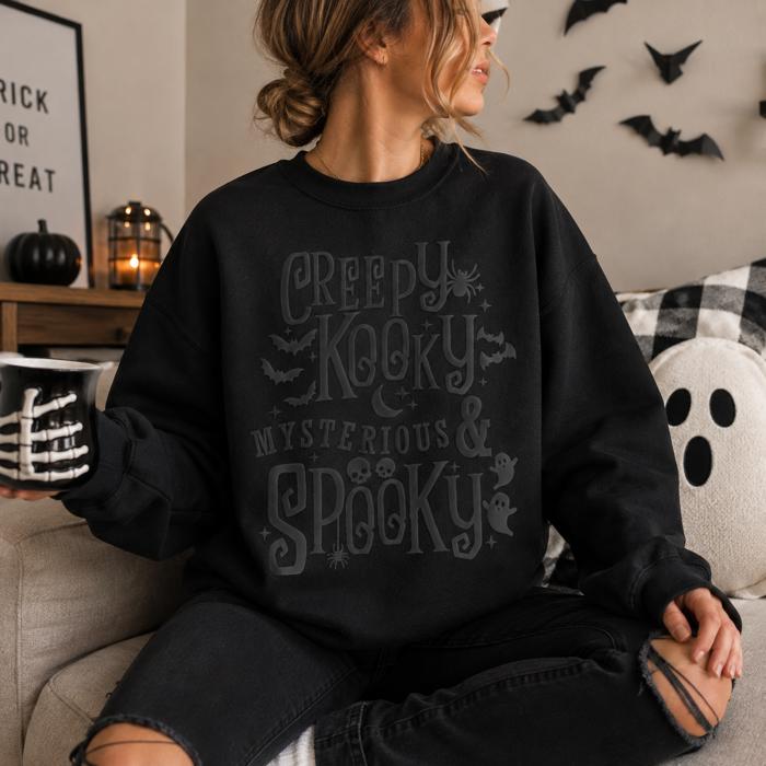 Creepy Kooky Mysterious & Spooky Halloween Sweatshirt