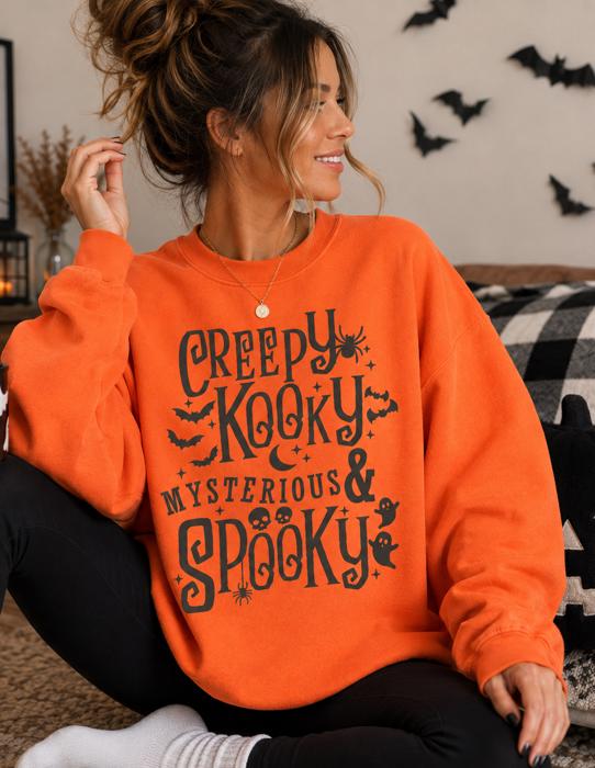 Creepy Kooky Mysterious & Spooky Halloween Sweatshirt
