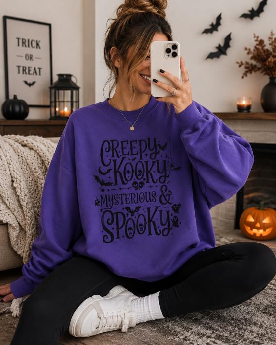 Creepy Kooky Mysterious & Spooky Halloween Sweatshirt