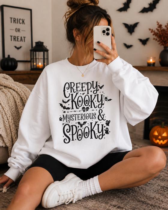 Creepy Kooky Mysterious & Spooky Halloween Sweatshirt