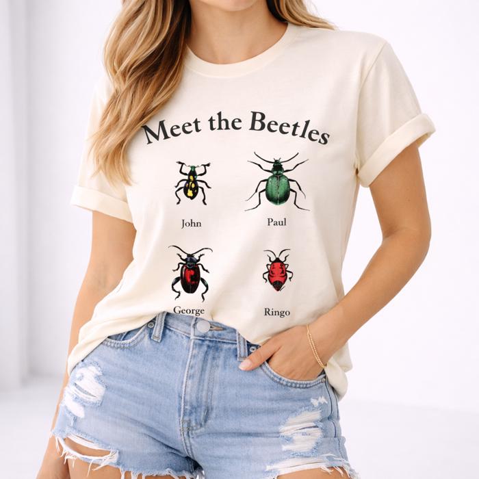 Meet The Beetles Graphic Tee, Band Tee, Humor Shirt, Bella Canvas