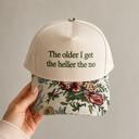  Heller The No Embroidered Baseball CapThe Older I Get The Heller The No Hat, Funny Embroidered Hat , Floral Brim Baseball Cap ,Two Tone Snapback ,Gift for Her, Boutique Hat