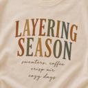  Layering Season Tee, Fall Graphic Shirt, Cozy Autumn Shirt, Oversized Vintage Fall Tee, Pumpkin Season Shirt, Cozy Coffee Tee, Cute Fall Outfit