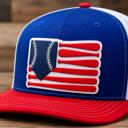  Baseball Flag, PVC Rubber Patch Hat