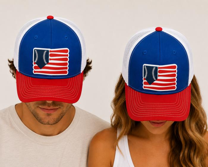 Baseball Flag, PVC Rubber Patch Hat