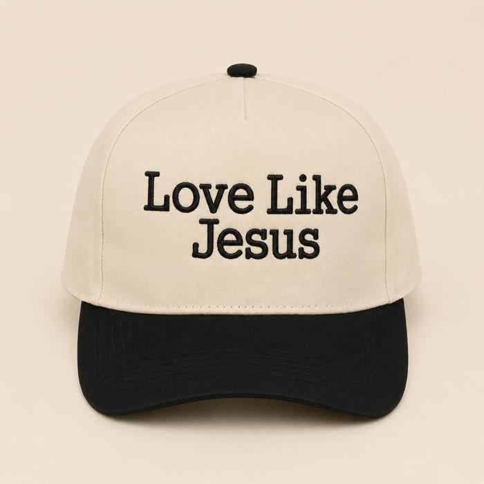 Embroidered Love Like Jesus Two Tone Hat