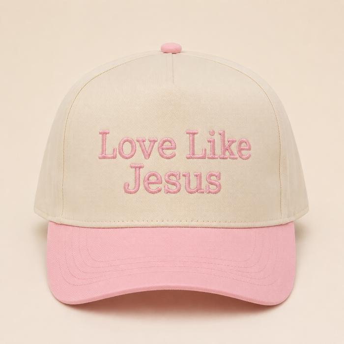 Embroidered Love Like Jesus Two Tone Hat