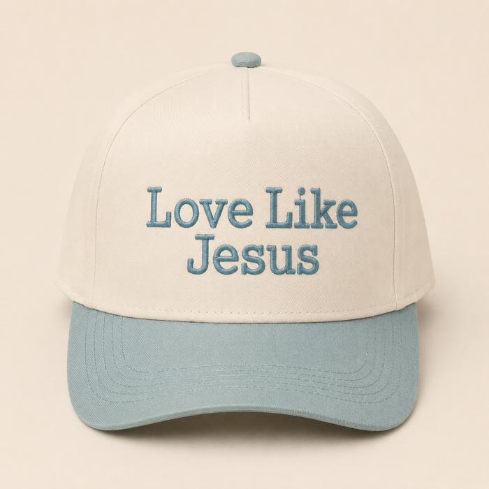 Embroidered Love Like Jesus Two Tone Hat
