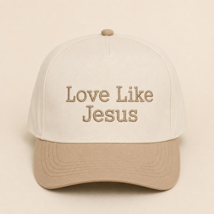 Embroidered Love Like Jesus Two Tone Hat