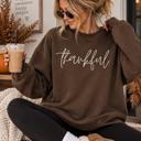  Thankful Sweatshirt, Thanksgiving Sweatshirt for Women, Fall Crewneck, Cozy Autumn Sweatshirt, Minimalist Thankful Shirt, Fall Gift