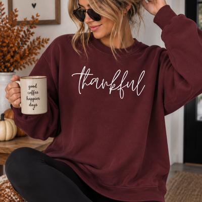 Thankful Sweatshirt, Thanksgiving Sweatshirt for Women, Fall Crewneck, Cozy Autumn Sweatshirt, Minimalist Thankful Shirt, Fall Gift